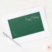 Modern Prettige feestdagen | Groen groot cadeau Rechthoekige Sticker (Envelop)
