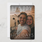 Modern Prettige feestdagen Photo Xmas bericht Feestdagenkaart (Voorkant)