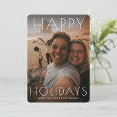 Modern Prettige feestdagen Photo Xmas bericht Feestdagenkaart (Staand voorkant)