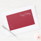 Modern Prettige feestdagen | Rode grote cadeau Rechthoekige Sticker (Envelop)
