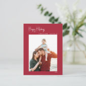 Modern Prettige feestdagen | Rode verticale enkele (Staand voorkant)