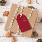 Modern Prettige feestdagen | Rood tot van cadeauLa Cadeaulabel