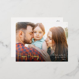 Modern Prettige feestdagen script, volledige foto 