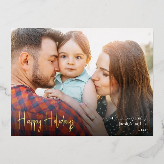 Modern Prettige feestdagen script, volledige foto  (Voorkant)