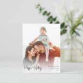 Modern Prettige feestdagen | Silver Full Vertical  Feestdagenkaart (Staand voorkant)