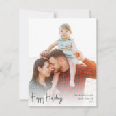 Modern Prettige feestdagen | Silver Full Vertical  Feestdagenkaart (Voorkant)