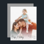 Modern Prettige feestdagen | Silver Full Vertical  Feestdagenkaart<br><div class="desc">Deze moderne prettige feestdagen | zilveren volledige verticale foto is ideaal voor uw minimalistische shabby chic boho Silver en witte feestelijke groet. De minimale witte handgeschreven kalligrafie is delicaat en robuust, terwijl het klasje en elegant blijft. U zult vinden dat alles over dit product editable is, zodat voel vrij om...</div>