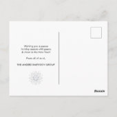 Modern Prettige feestdagen Snowflake Business Whit Briefkaart (Achterkant)