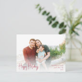 Modern Prettige feestdagen | Volledige foto rood (Staand voorkant)