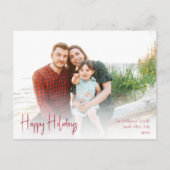 Modern Prettige feestdagen | Volledige foto rood (Voorkant)