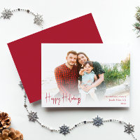 Modern Prettige feestdagen | Volledige foto rood