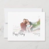 Modern Prettige feestdagen | Zilverfadfoto Feestdagenkaart (Voorkant)