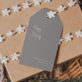 Modern Prettige feestdagen | Zilverige Labels voor Cadeaulabel