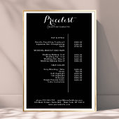 Modern,  price list Poster