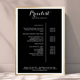 Modern,  price list Poster