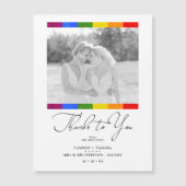 Modern Pride Rainbow Flag Lesbian Gay Wedding (Voorkant)