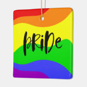 Modern Pride Rainbow Keramisch Ornament (Links)