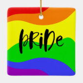Modern Pride Rainbow Keramisch Ornament (Achterkant)