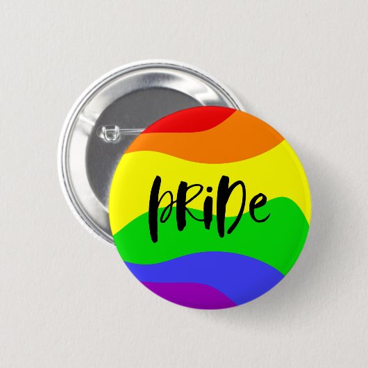 Modern Pride Rainbow Ronde Button 5,7 Cm (Voorkant /achterkant)
