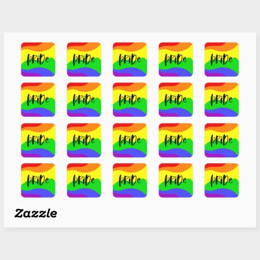 Modern Pride Rainbow Vierkante Sticker (Vel)
