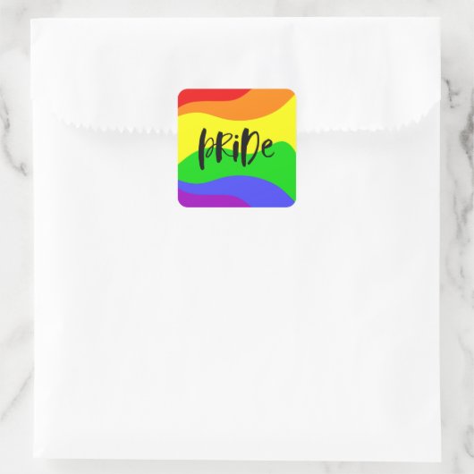Modern Pride Rainbow Vierkante Sticker (Tas)