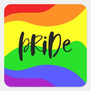 Modern Pride Rainbow Vierkante Sticker