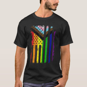 Modern Pride Us American Flag Love Wins Lgbt T-shirt