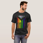 Modern Pride Us American Flag Love Wins Lgbt T-shirt (Voorkant volledig)