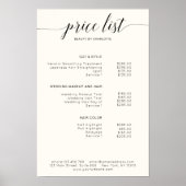 Modern, prijslijst Poster (Voorkant)