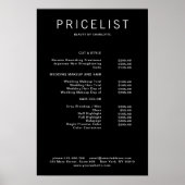 Modern, prijslijst Poster (Voorkant)