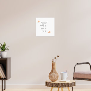 Modern, prijslijst Poster