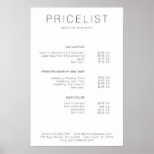 Modern, prijslijst Poster (Voorkant)