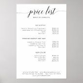 Modern, prijslijst Poster (Voorkant)