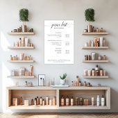 Modern, prijslijst Poster