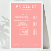 Modern, prijslijst Poster