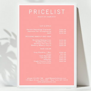 Modern,  prijslijst Poster