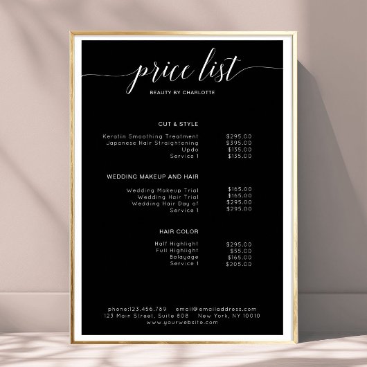Modern,  prijslijst Poster