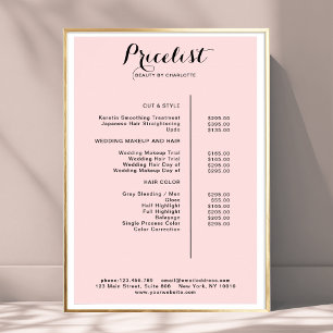 Modern,  prijslijst Poster