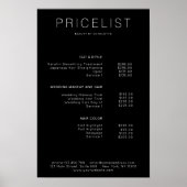 Modern, prijslijst Poster (Voorkant)