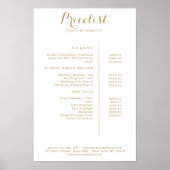 Modern, prijslijst Poster (Voorkant)