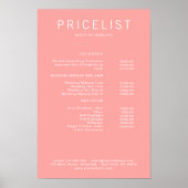 Modern,  prijslijst Poster (Voorkant)