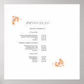 Modern, prijslijst Poster (Voorkant)
