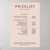Modern, prijslijst Poster (Voorkant)