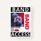 Modern Print Logo Custom Name V.I.P Band Employee Badge (Voorkant)