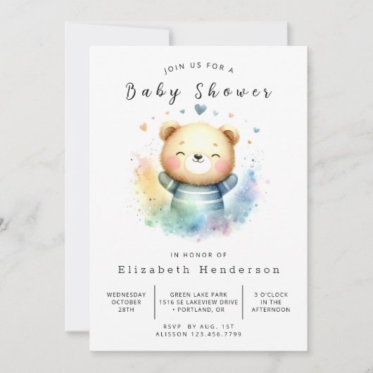 Modern Printable Beer Baby shower Kaart (Voorkant)