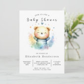 Modern Printable Beer Baby shower Kaart (Staand voorkant)