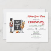 Modern printable Christmas cocktails party invite Kaart (Voorkant)