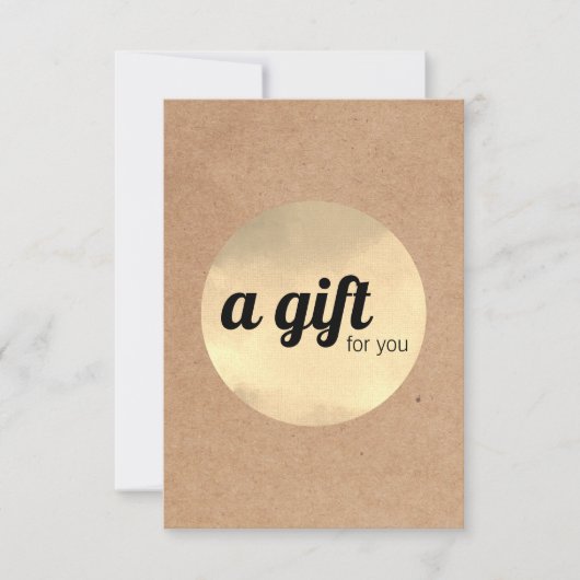 Modern Printed Kraft Faux Gold Circle Bold (Voorkant)