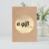 Modern Printed Kraft Faux Gold Circle Bold (Staand voorkant)