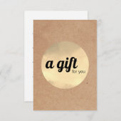 Modern Printed Kraft Faux Gold Circle Bold (Voorkant / Achterkant)